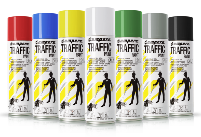 Bodenmarkierungsfarbe Ampere TRAFFIC | 1 Karton mit 12 Dosen á 500ml